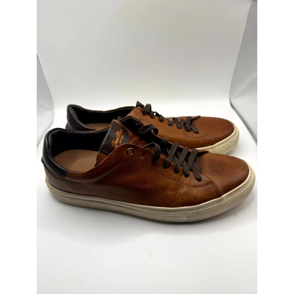 Good Man Brand Legend Lo Top‎ Mens 8 Sneaker Dark Vachetta Leather Casual Shoes
